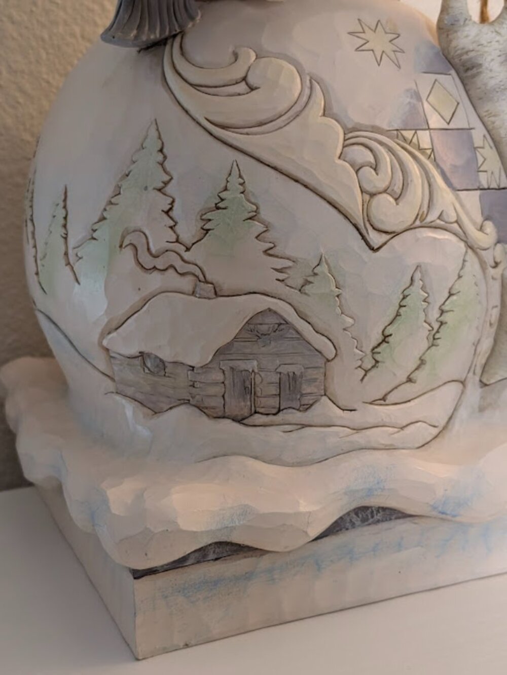 LARGE Jim Shore winter woodland 19” Snowman, beautiful condition, indoor/outdoor - Picture 4 of 10